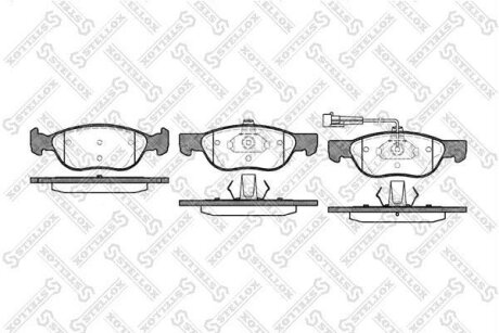 Тормозные колодки дисковые, комплект STELLOX 598 011B-SX