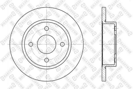 Тормозной диск передний невентилируемый STELLOX 6020-2237-SX