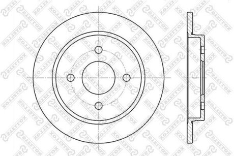 Тормозной диск задний невентилируемый STELLOX 6020-2536-SX