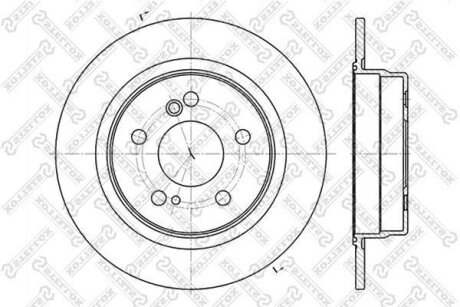 Тормозной диск задний невентилируемый STELLOX 6020-3326-SX
