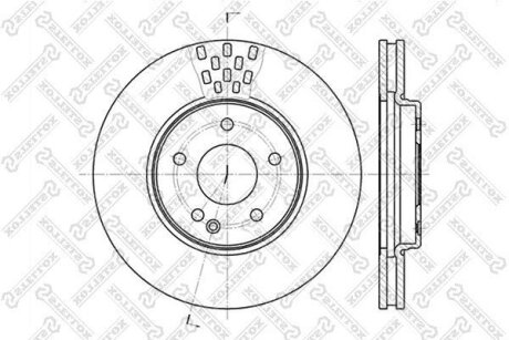 Тормозной диск передний вентилируемый STELLOX 6020-3332V-SX