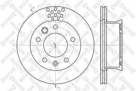Тормозной диск передний вентилируемый STELLOX 6020-3334V-SX
