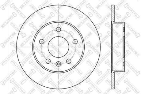 Тормозной диск задний невентилируемый STELLOX 6020-3631-SX
