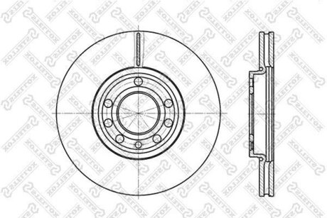 Тормозной диск передний вентилируемый STELLOX 6020-3645V-SX