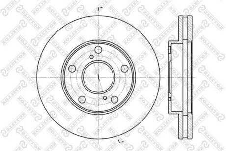 Тормозной диск передний вентилируемый STELLOX 6020-4547V-SX