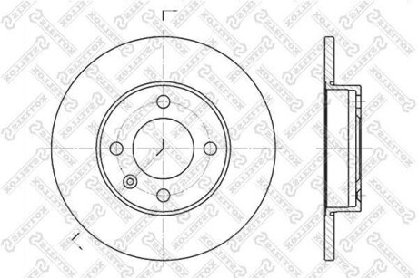 Тормозной диск передний невентилируемый STELLOX 6020-4704-SX