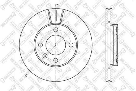 Тормозной диск передний вентилируемый STELLOX 6020-4724V-SX