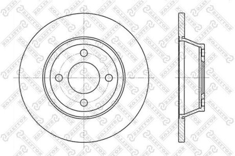 Тормозной диск передний невентилируемый STELLOX 6020-4741-SX