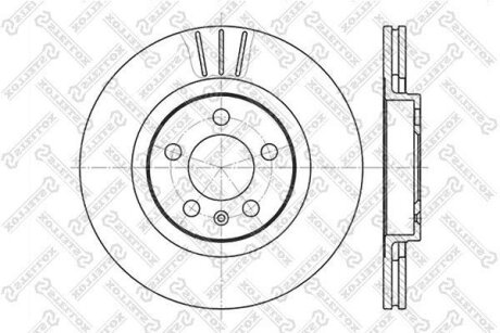 Тормозной диск передний вентилируемый STELLOX 6020-4759V-SX