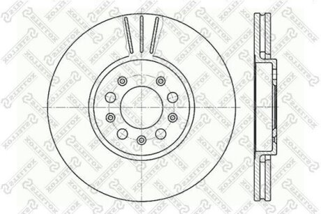 Тормозной диск передний вентилируемый STELLOX 6020-4760V-SX