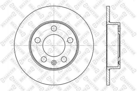 Тормозной диск задний невентилируемый STELLOX 6020-4761-SX