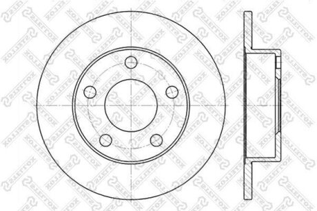 Тормозной диск задний невентилируемый STELLOX 6020-4763-SX