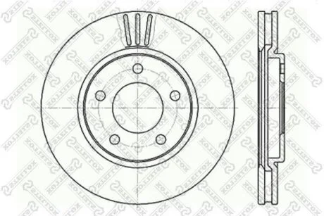 Тормозной диск передний вентилируемый STELLOX 6020-9313V-SX