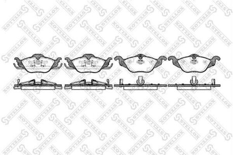 Тормозные колодки дисковые, комплект STELLOX 695 002B-SX