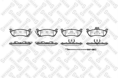 Тормозные колодки дисковые, комплект STELLOX 709 011B-SX