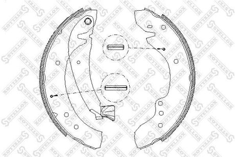 Колодки тормозные барабанные, комплект STELLOX 729 100-SX