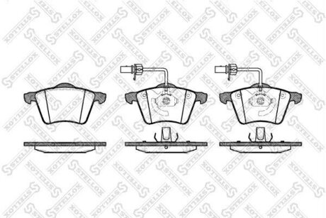 Тормозные колодки дисковые, комплект STELLOX 732 002B-SX