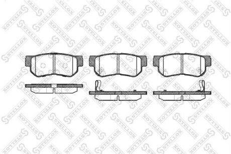 Тормозные колодки дисковые, комплект STELLOX 757 012B-SX