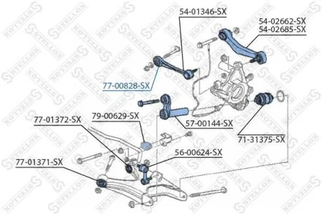 Сайлентблок заднего рычага STELLOX 77-00828-SX