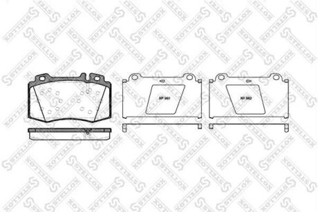 Тормозные колодки дисковые, комплект STELLOX 780 000B-SX