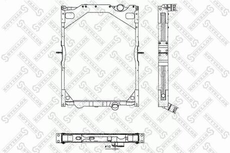 Радиатор охлаждения двигателя STELLOX 81-03311-SX