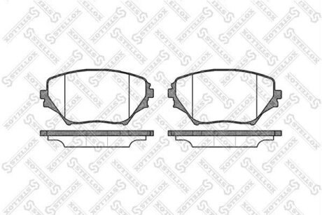 Тормозные колодки дисковые, комплект STELLOX 824 000B-SX