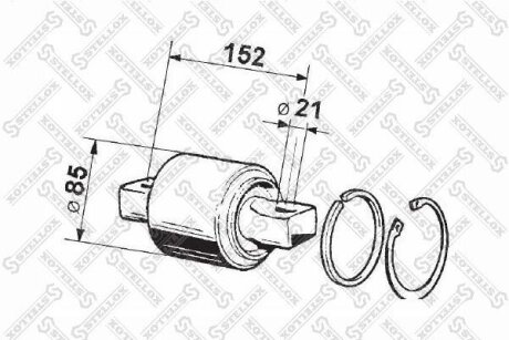 Сайлентблоки, комплект STELLOX 84-12010-SX