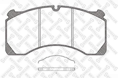Тормозные колодки дисковые, комплект STELLOX 85-01422-SX