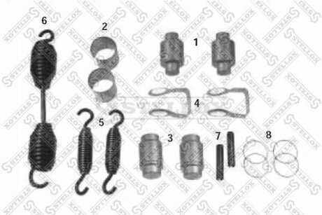 Комплект монтажный тормозных колодок STELLOX 85-10801-SX