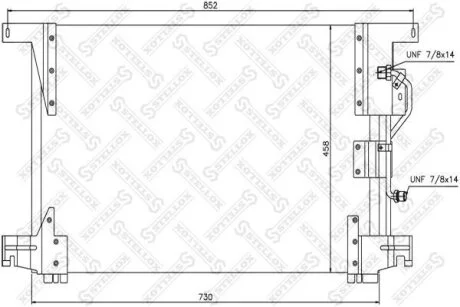 Радиатор кондиционера (Конденсатор) STELLOX 87-39102-SX
