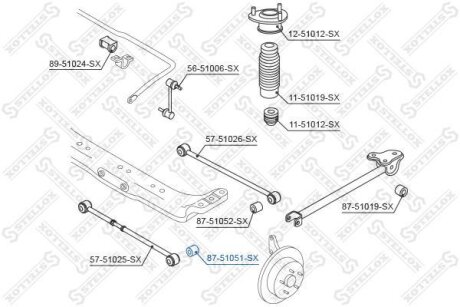 Сайлентблок заднего рычага STELLOX 87-51051-SX