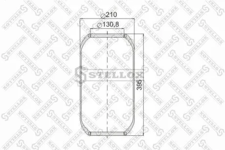 Кожух пневматической рессоры STELLOX 90-06440-SX