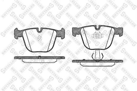 Тормозные колодки дисковые, комплект STELLOX 903 000-SX