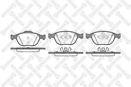 Тормозные колодки дисковые, комплект STELLOX 995 000-SX