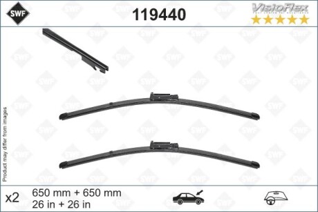 Комплект щеток стеклоочистителя бескаркасных VisioFlex OE 650/650 SWF 119 440