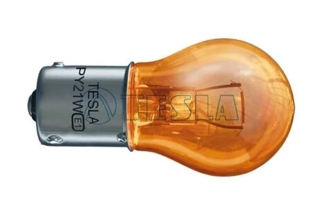 Лампа накаливания желтая PY21W 12V 21W TESLA B52301