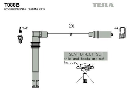 Провода высоковольтные, комплект TESLA T088B