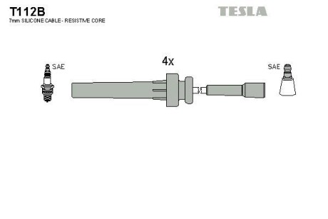 Провода высоковольтные, комплект TESLA T112B