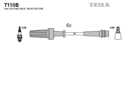 Провода высоковольтные, комплект TESLA T159B