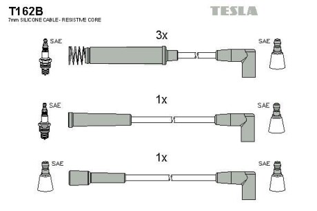 Провода высоковольтные, комплект TESLA T162B