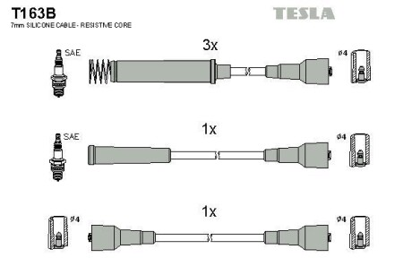 Провода высоковольтные, комплект TESLA T163B