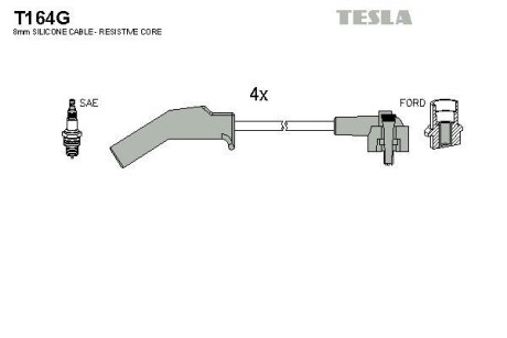 Провода высоковольтные, комплект TESLA T164G