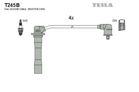 Провода высоковольтные, комплект TESLA T245B