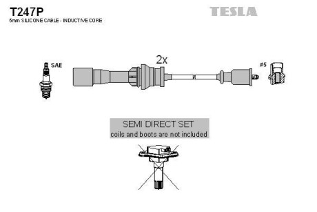 Провода высоковольтные, комплект TESLA T247P