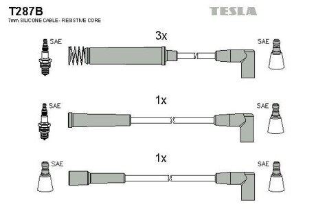 Провода высоковольтные, комплект TESLA T287B