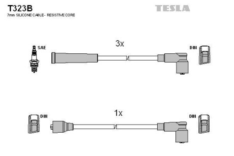 Провода высоковольтные, комплект TESLA T323B