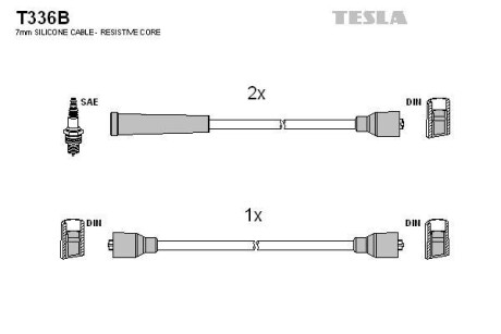 Провода высоковольтные, комплект TESLA T336B