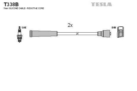 Провода высоковольтные, комплект TESLA T338B