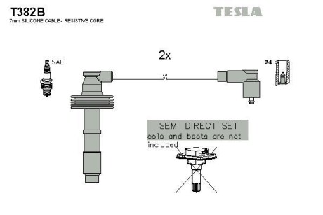 Провода высоковольтные, комплект TESLA T382B