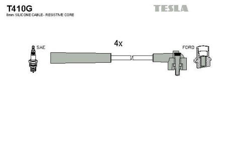 Провода высоковольтные, комплект TESLA T410G